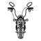 American chopper front view icon, simple style