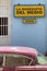 American classic car in front of Bodeguita del Medio in Trinidad, Cuba