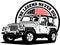 AMERICAN CLASSIC AND MUSCLE CARS LOGO JEEP WRANGLER WITH AMERICAN FLAG