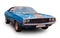 American classical muscle car Dodge Challenger 1970. White background