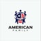 American Community Logo Design . USA Group Logo Design . American Family Logo Design