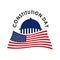 American constitution day badge vector logo icon isolated