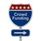 American Crowd Funding Highway Road Sign