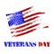 American damaged flag and veterans day celebration eps10