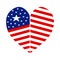 American Day patriotic heart