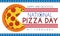 American Design to Celebrate a Delicious National Pizza Day, Vector Illustration