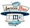 American diner and classic car