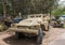 American Dodge Power Wagon is on the Memorial Site near the Armored Corps Museum in Latrun, Israel