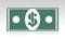 American dollars bill flat icon for financial apps and websites