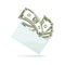 American dollars. Envelope full of cash. Money background. Banknotes with envelope