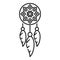 American dream catcher icon outline vector. Indian tribal