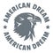 American dream eagle logo, simple style