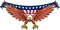 American Eagle Swooping USA Flag Retro