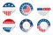 American election campaign stickers