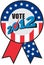 American election USA ribbon tick 2012