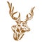 American Elk Side Face Printable Vector Stencil