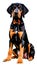 American English Coonhound illustration Artificial Intelligence artwork generated