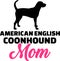 American English Coonhound mom silhouette