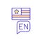 American English varieties RGB color icon