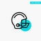 American, Equipment, Football, Helmet, Protective turquoise highlight circle point Vector icon