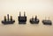 American, European, British and Australian electrical plugs