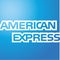 The American Express Logo on white background editorial illustrative