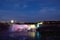 American Falls and Bridal Veil Falls at night