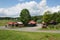 American Farm, Blue Cloudy Sky, USA