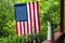 American Flag on Back Porch Americana