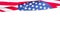 American flag border isolated