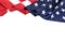 American flag border isolated on white - Image