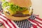 American Flag Cheeseburger