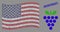 American Flag Collage of Grapes and Textured Natura Product Seal