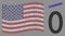 American Flag Collage of Zero Digit and Scratched No Marihuana Stamp