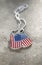 American flag dog tags background