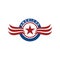 American Flag Emblem Wings logo