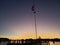 American flag Florida kings bay nature coast fishing pier sunset