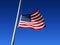 American flag is flown at half staff