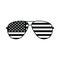 American flag glasses icon
