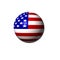 American flag globe