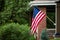 American Flag Hanging from a House