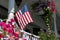 American flag on house porch