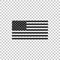 American flag icon isolated on transparent background. Flag of USA