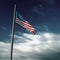 American flag in long exposure photography