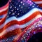 American Flag made with Colorful Crystals for Memorial Day
