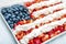 American flag made of food