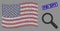American Flag Mosaic of Search and Distress FBI Spy Seal