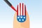 American flag nail painting