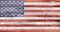 American flag painted on wooden texture