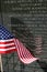 American Flag Reflection on Vietnam Wall